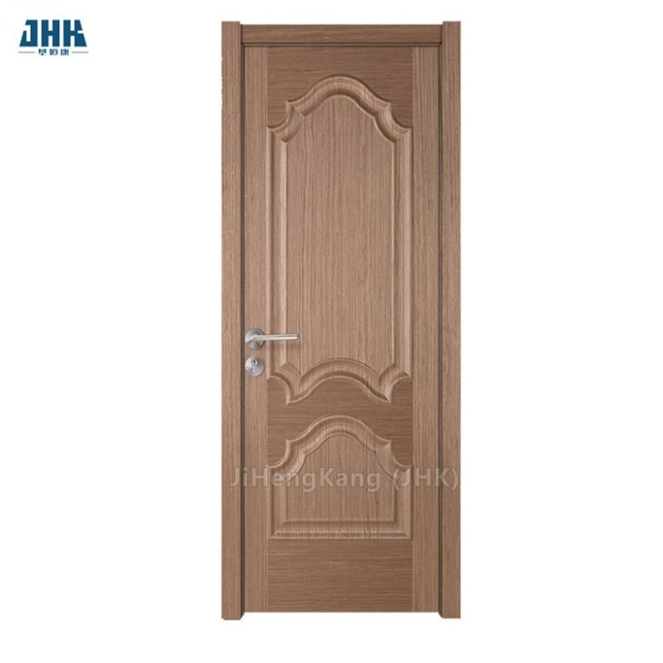 Porte de dispositif trembleur de panneau plaqué d'intérieur de chambre à coucher d'appartement en bois solide de conception classique de Prehung