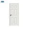 Porte à panneau surélevée intérieure en bois massif blanc