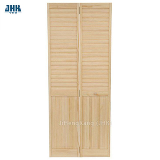 Porte à demi persienne pliante à persiennes en chêne