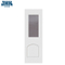 Porte en verre en bois massif de première qualité moderne blanc (JHK-G05)